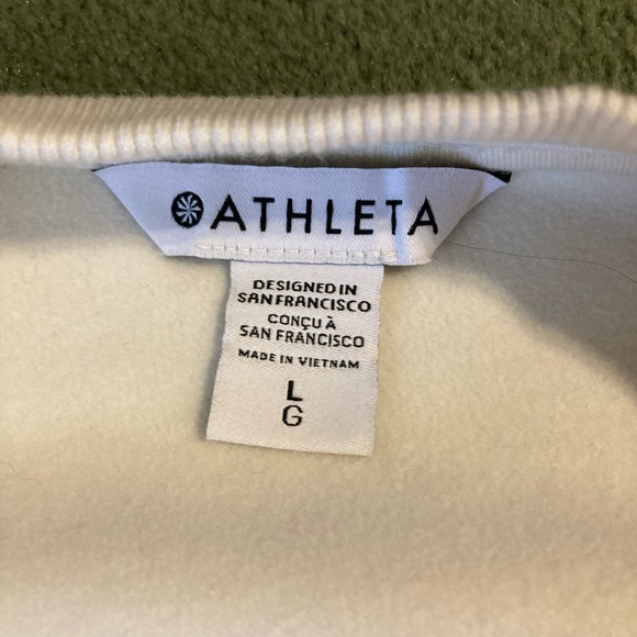 ATHLETA  Athleta Large Triumph Hybrid Crewneck Sweatshirt! Magnolia White - Picture 4 of 11